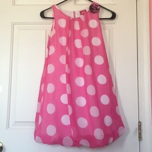 Pink Dress w/ White Polka-Dots